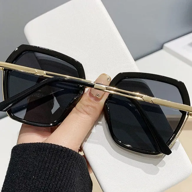Korean Style Geometric Frame Sunglasses