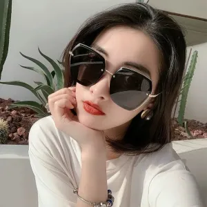 Korean Style Geometric Frame Sunglasses