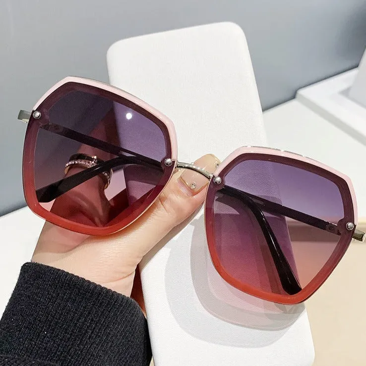 Korean Style Geometric Frame Sunglasses