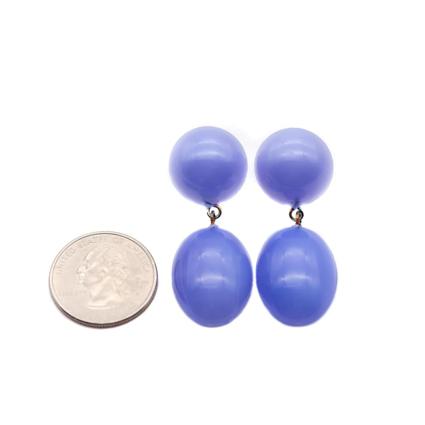 Lavender Aura Glow Jelly Bean Earrings