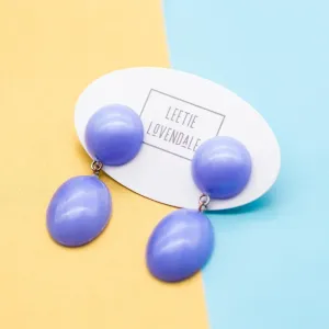 Lavender Aura Glow Jelly Bean Earrings