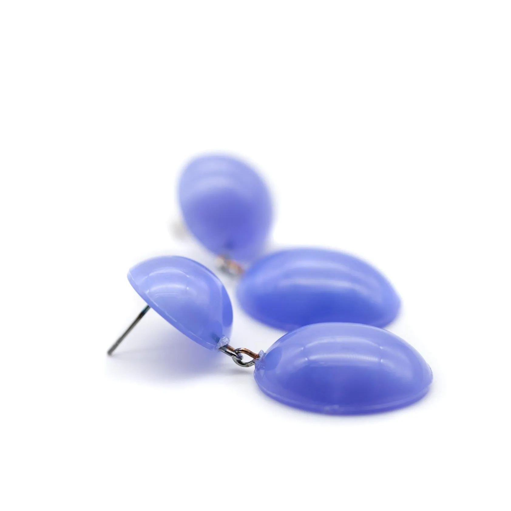 Lavender Aura Glow Jelly Bean Earrings