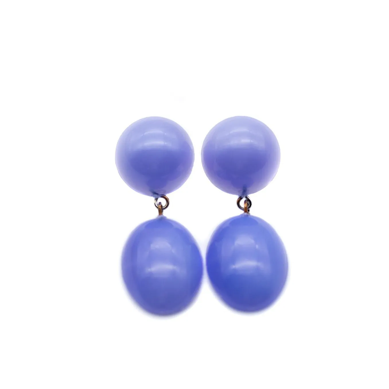 Lavender Aura Glow Jelly Bean Earrings