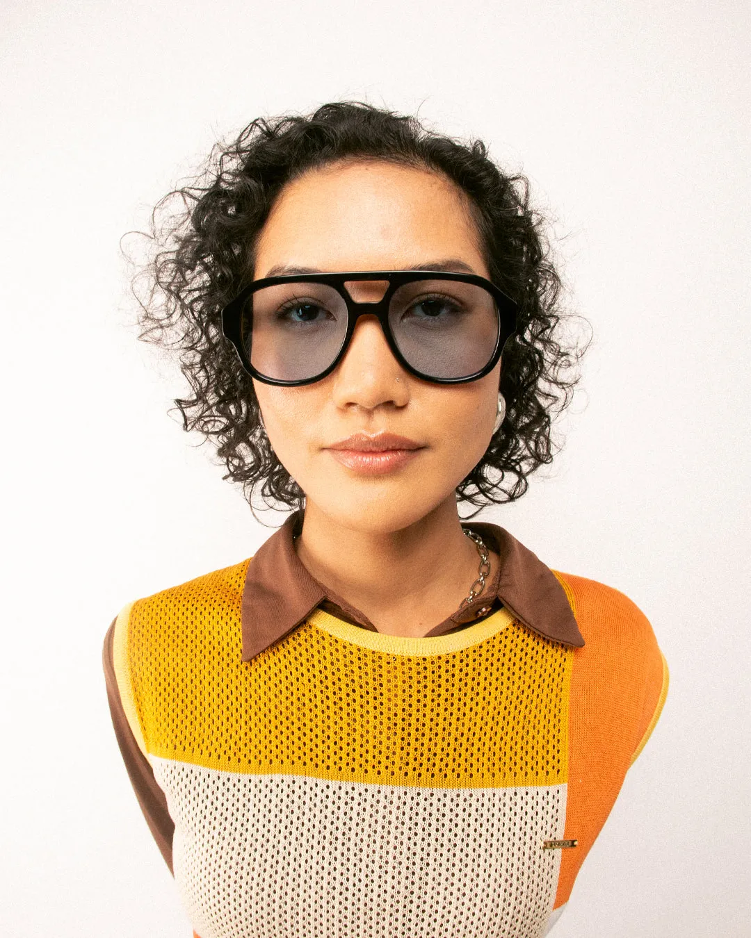LE STYLE/ GLOSS BLACK  - Blue Lens
