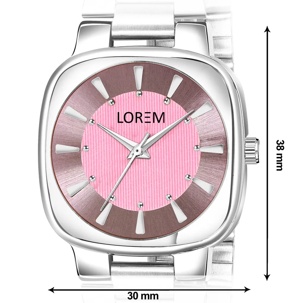 LOREM Pink Professional Analog Watch For Women LR301