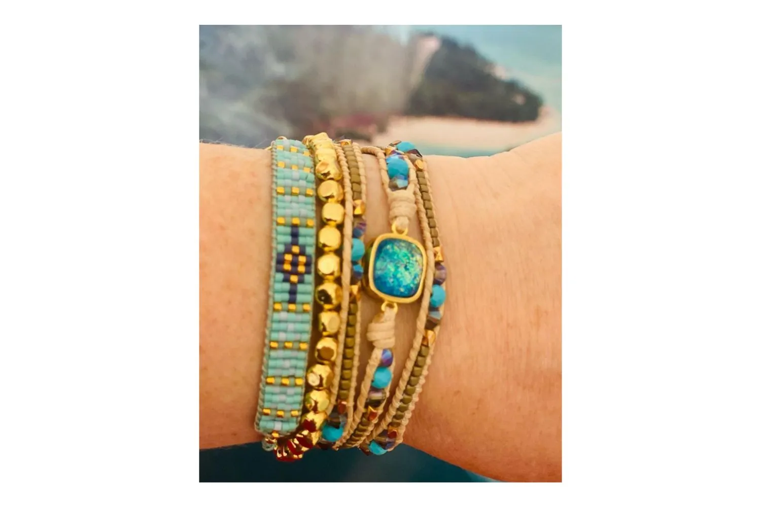 Matira Blue Beaded Friendship Bracelet