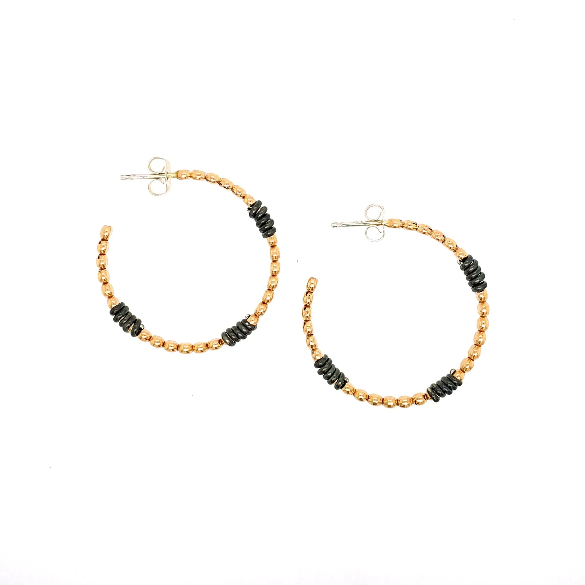 Med Front Facing Bead Hoop with 3 Wraps (E1648)