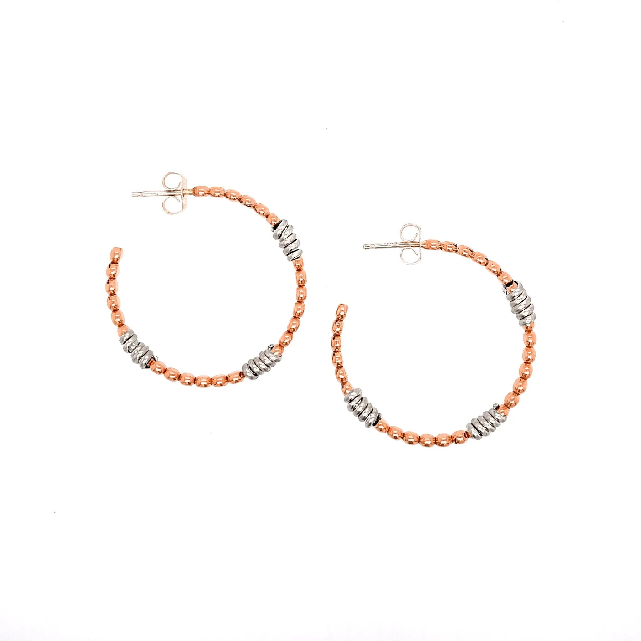 Med Front Facing Bead Hoop with 3 Wraps (E1648)