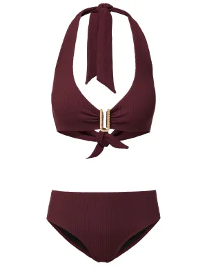 Melissa Top   Classic Midrise Bottom in Auburn Texture
