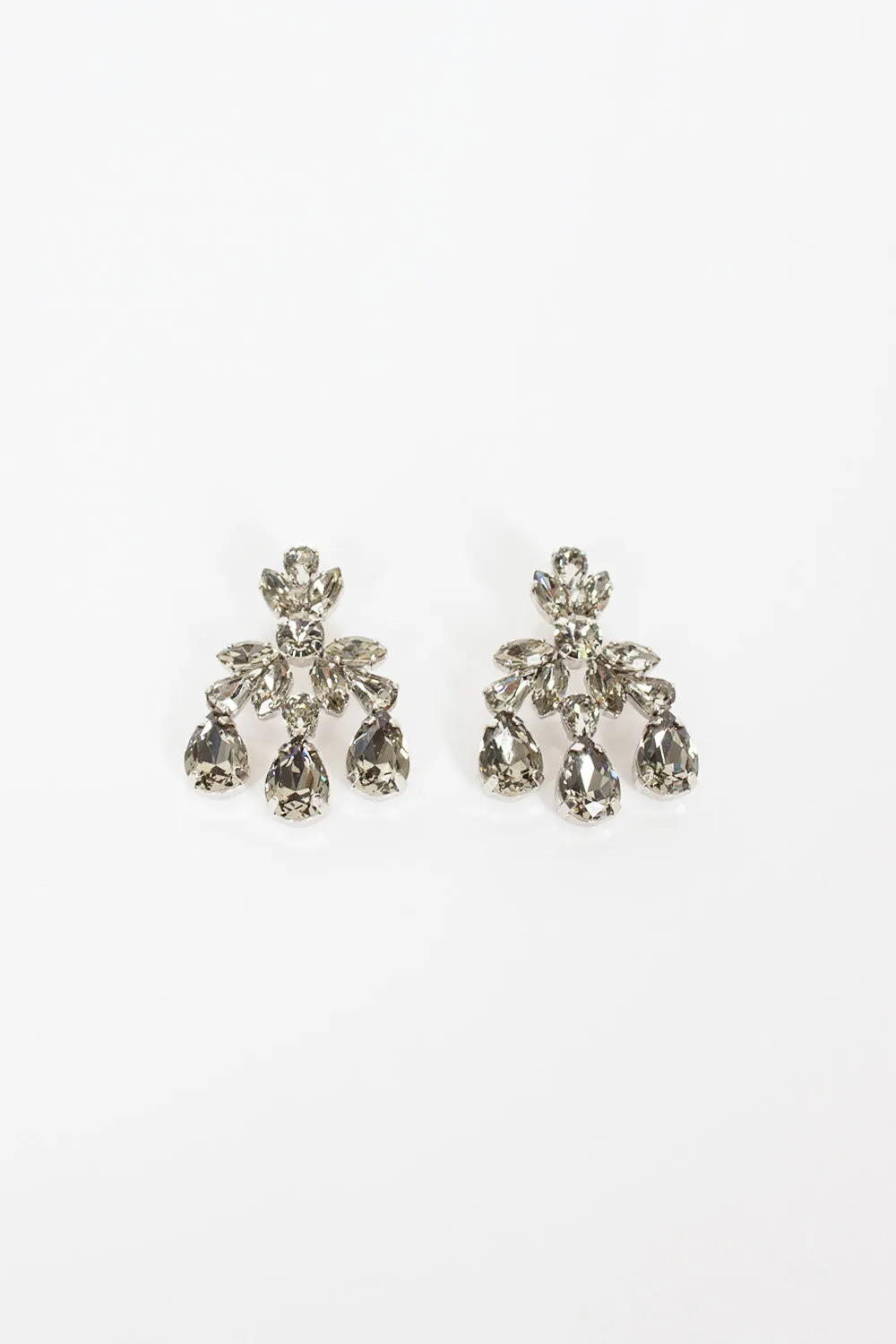 Mini Chandelier Earrings Smoke