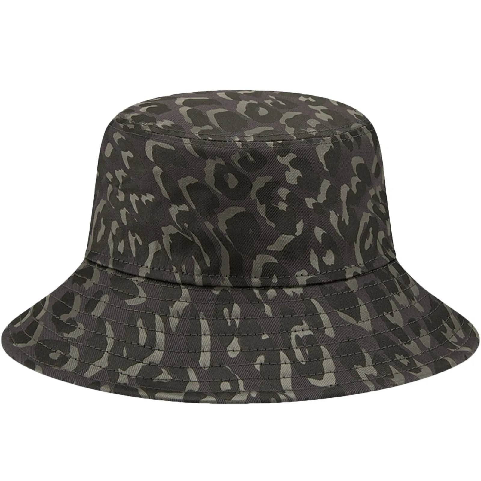 New Era Leopard Print Tapered Bucket Hat - Grey