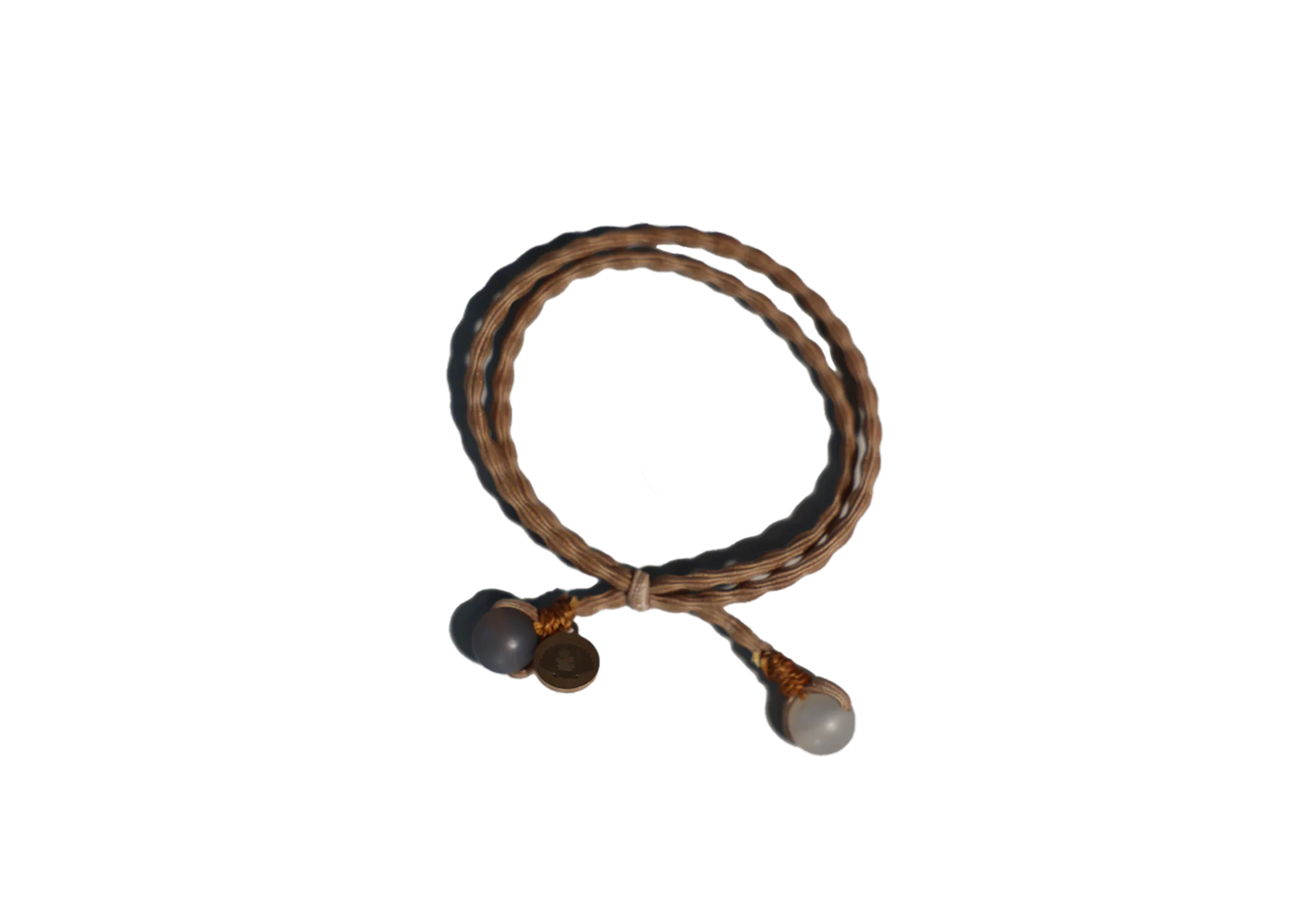 ooaklet • adjustable hair tie bracelet • tan