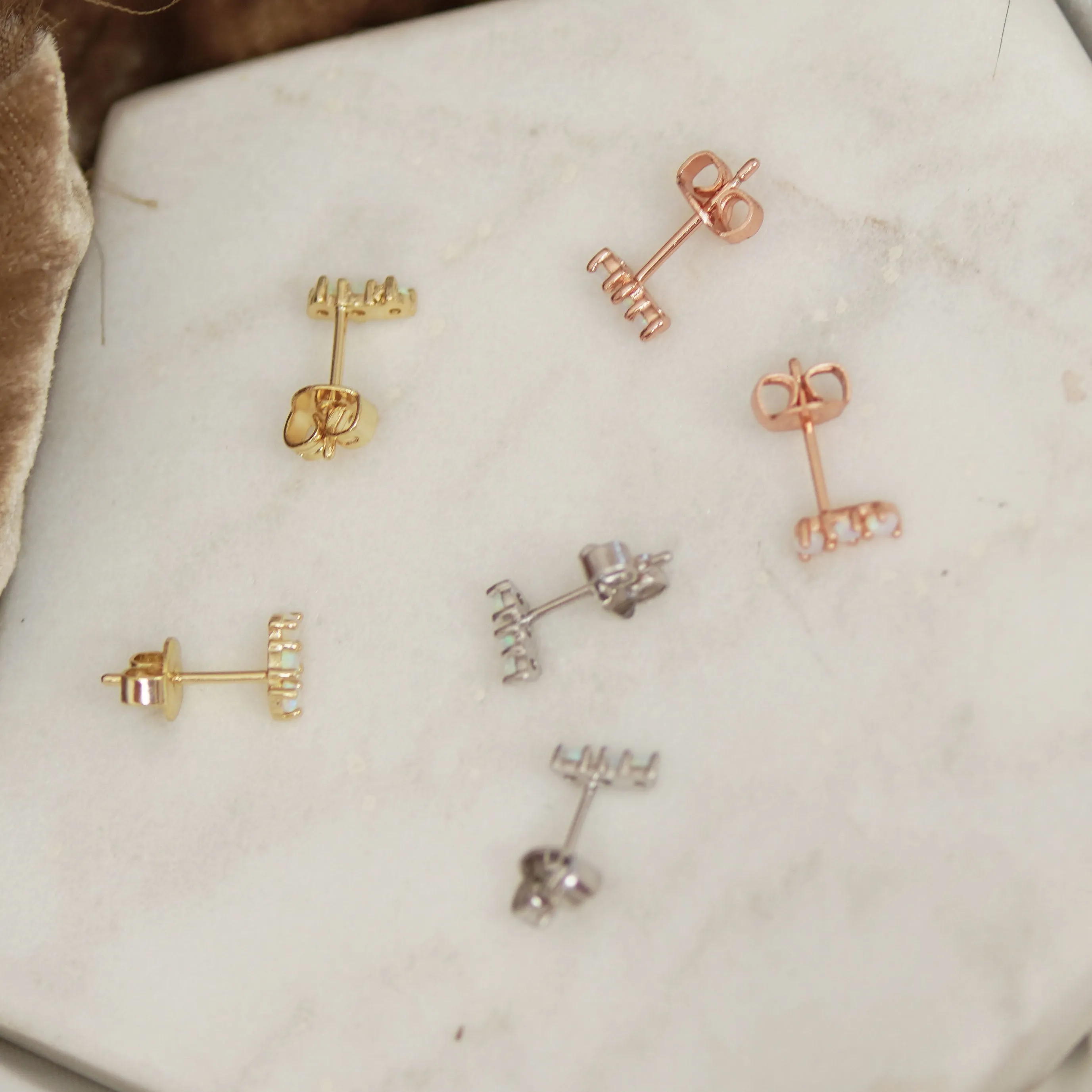 Opal Stud Earrings