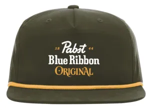 Pabst Blue Ribbon Original (Green) / Rope Snapback Hat