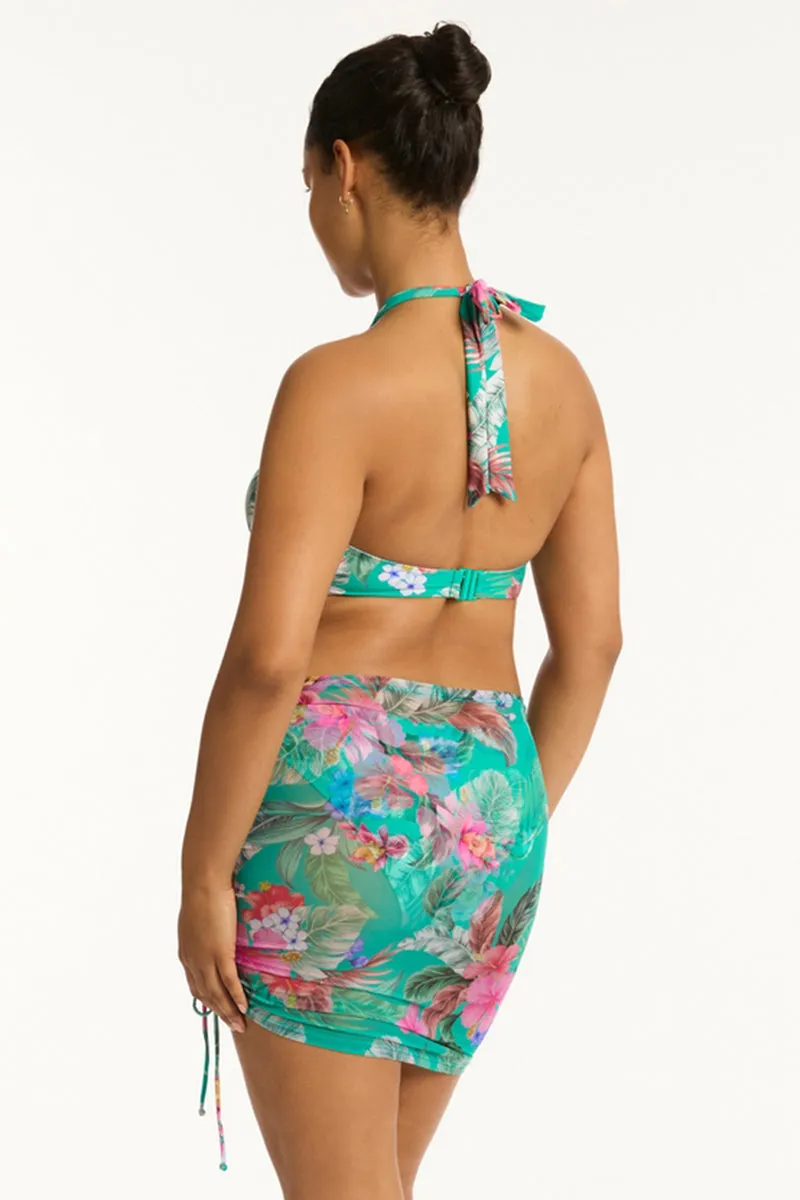 Pacifico Drawstring Mini Mesh Skirt