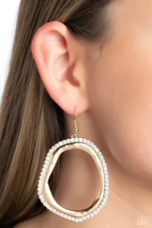 Paparazzi Earring ~ Scintillating Shareholder - Gold