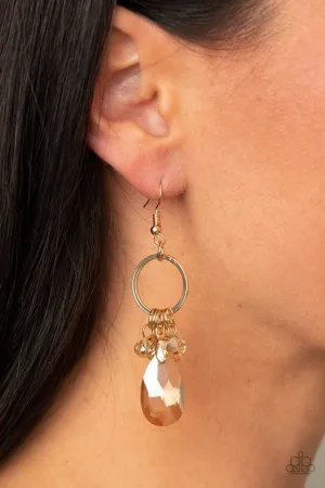 Paparazzi Earring ~ Unapologetic Glow - Gold