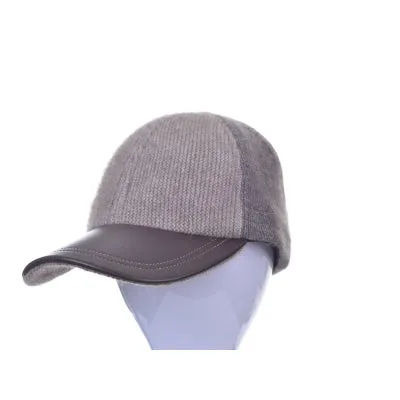 Possum Merino and Lambs Leather Peak Hat