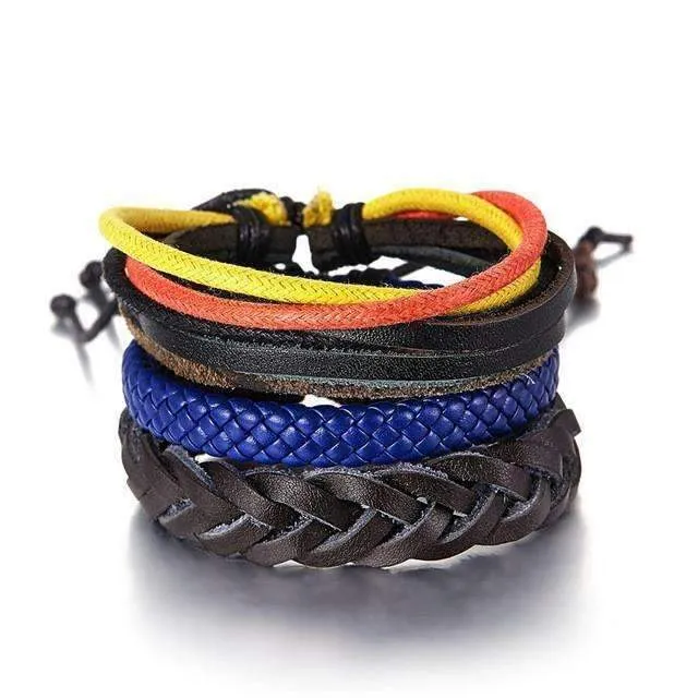 Retro Leather Boho Stack Bracelet