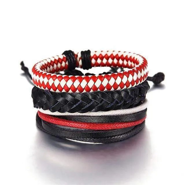 Retro Leather Boho Stack Bracelet