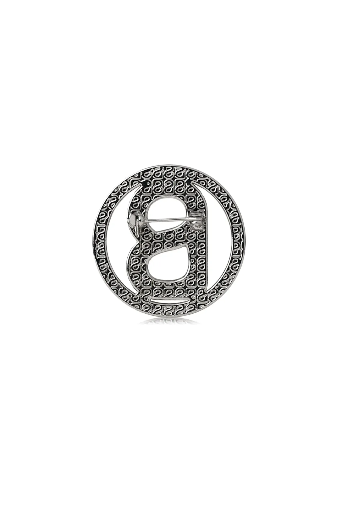 Round Signature Everyday Brooch - Silver