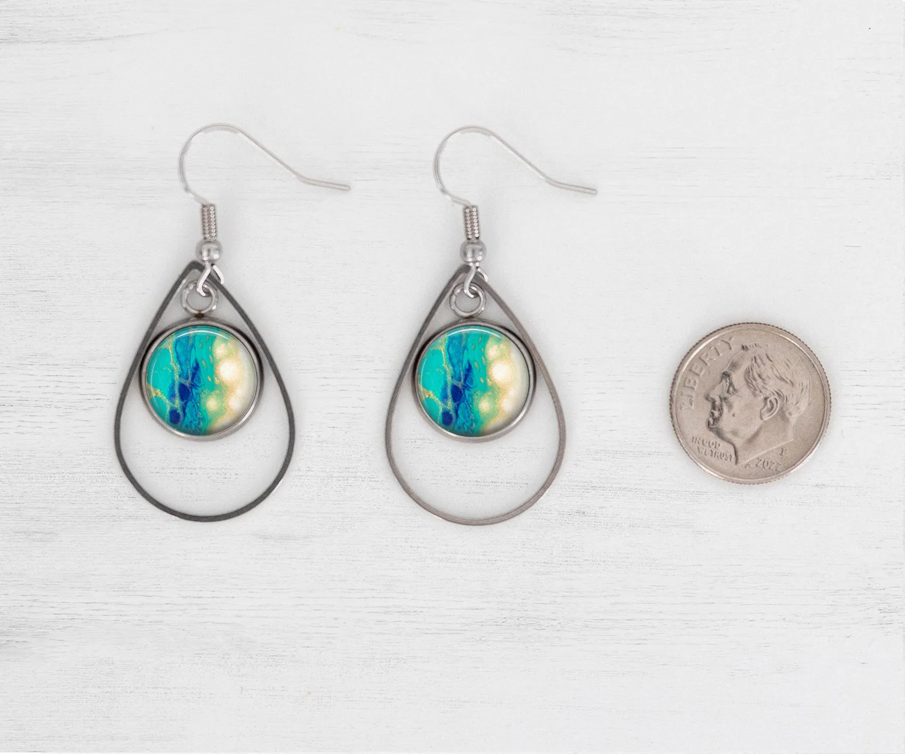 Seaside Glow Teardrop Earrings | Handmade Beach Jewelry