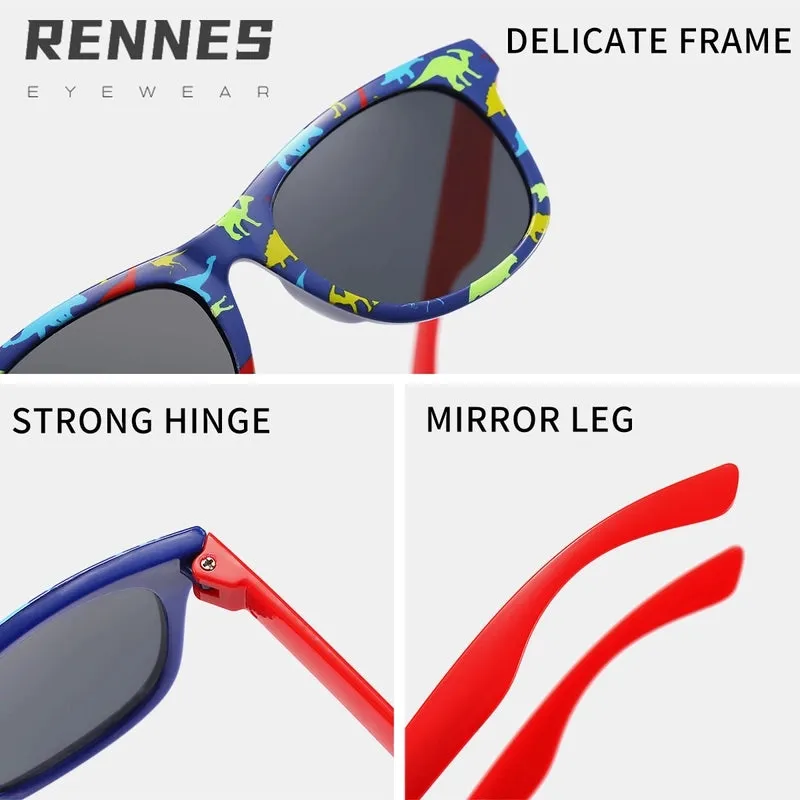 Simple Style Classic Style Color Block Ac Square Full Frame Kids Sunglasses