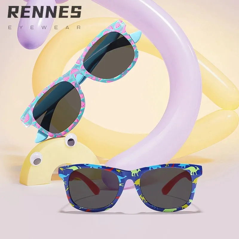 Simple Style Classic Style Color Block Ac Square Full Frame Kids Sunglasses