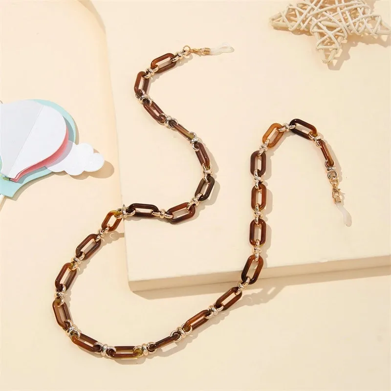 Simple Style Classic Style Solid Color Arylic Glasses Chain
