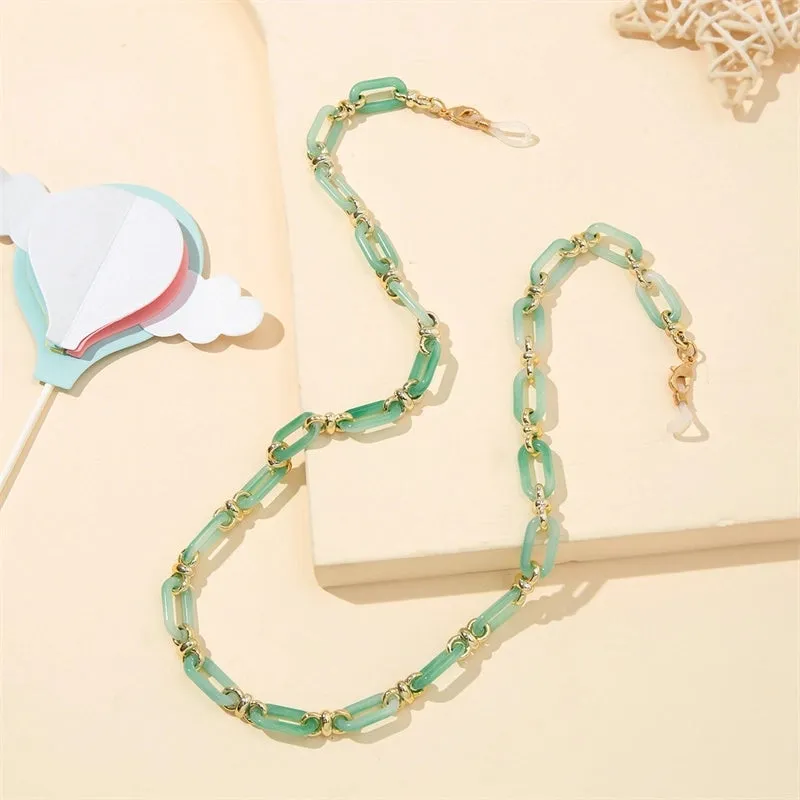 Simple Style Classic Style Solid Color Arylic Glasses Chain