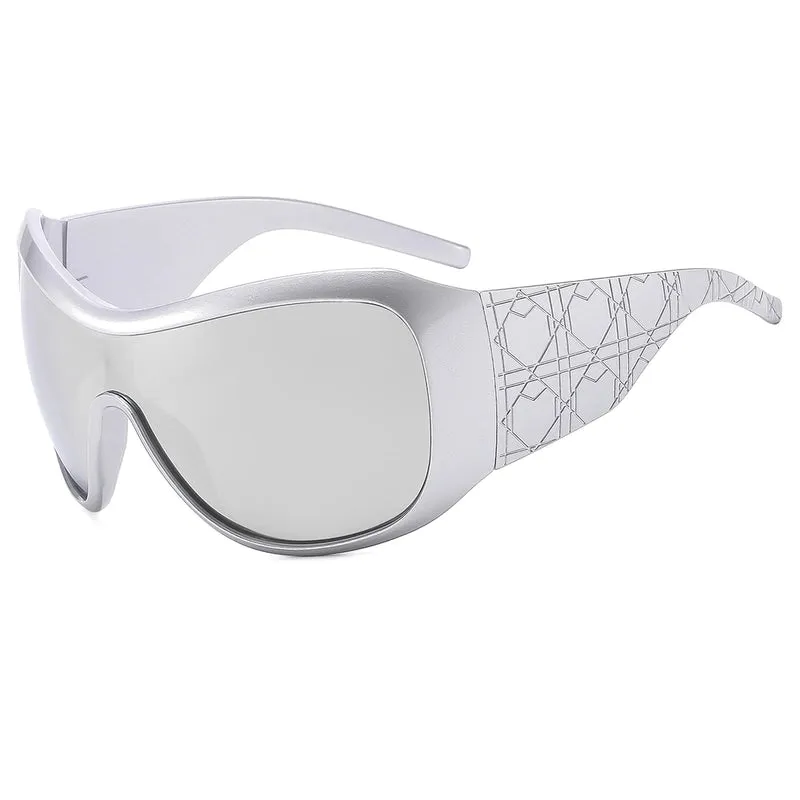 Simple Style Classic Style Solid Color Leopard Pc Square Full Frame Women's Sunglasses