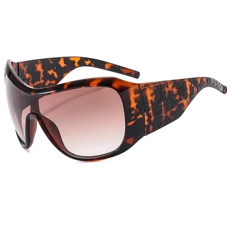 Simple Style Classic Style Solid Color Leopard Pc Square Full Frame Women's Sunglasses