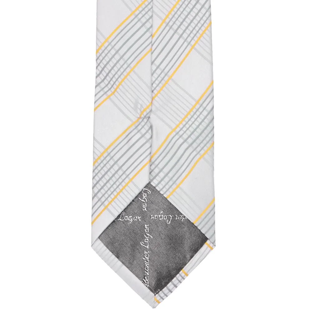 Soft Gray Jeffrey Plaid Necktie