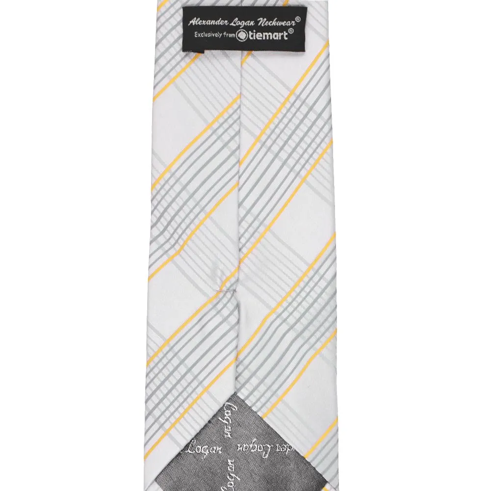 Soft Gray Jeffrey Plaid Necktie