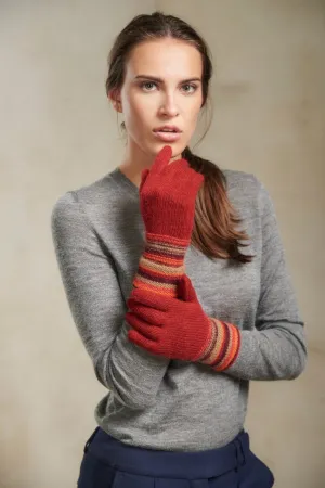 Solfa Gloves Baby Alpaca Color Rubi