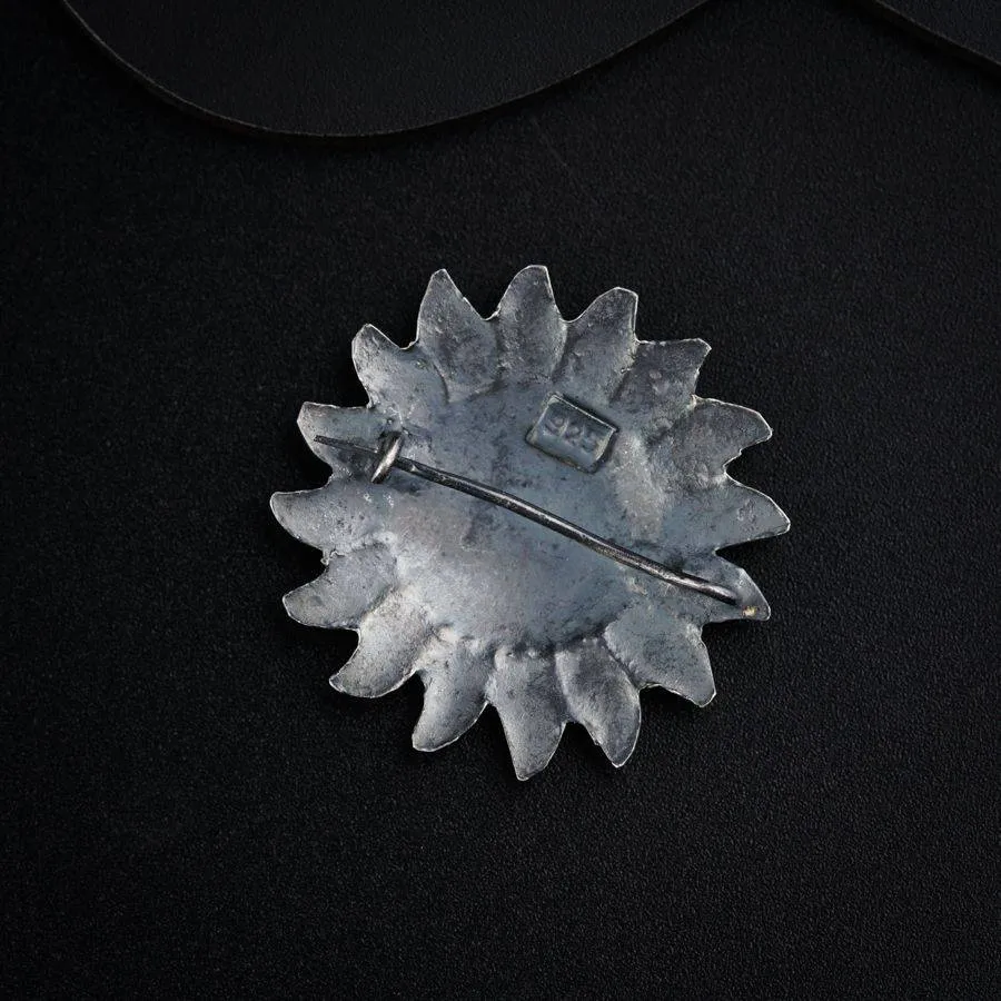 Sun Face Brooch / Collar Pin