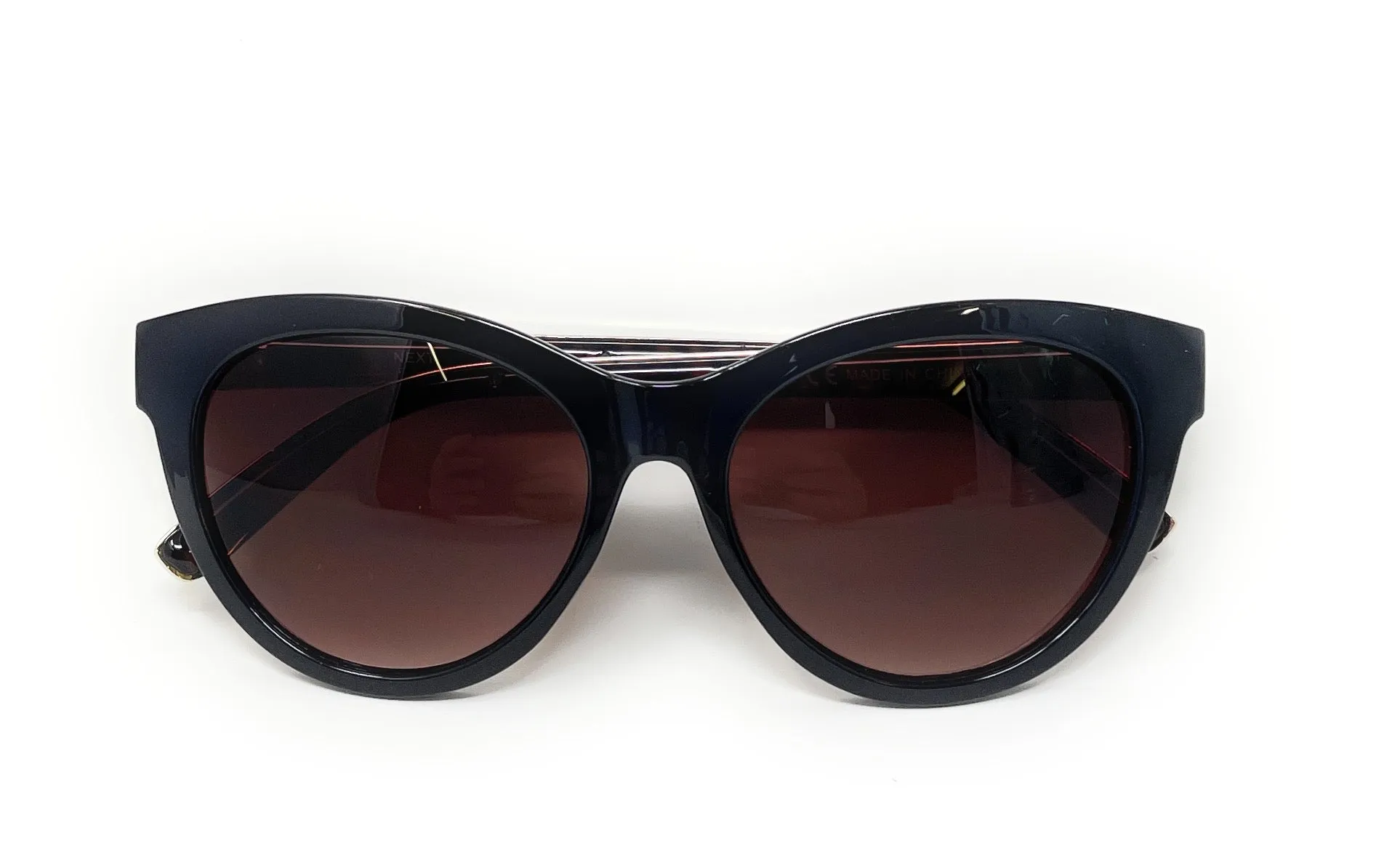 Sunglasses Black Brown Retro Frame with Brown Next 101