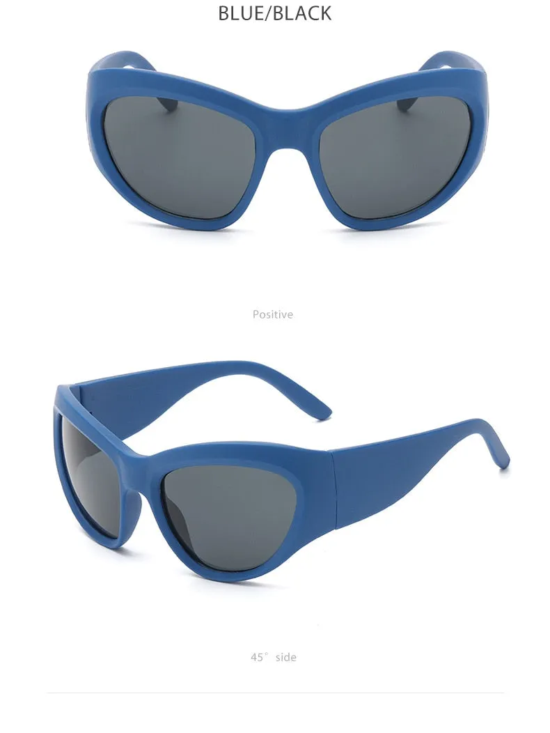Women's Luxury Sport Punk Style Wrap-Around UV400 Eyewear Sunglasses