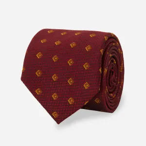 Wrightwood Geo Scatter Burgundy Tie