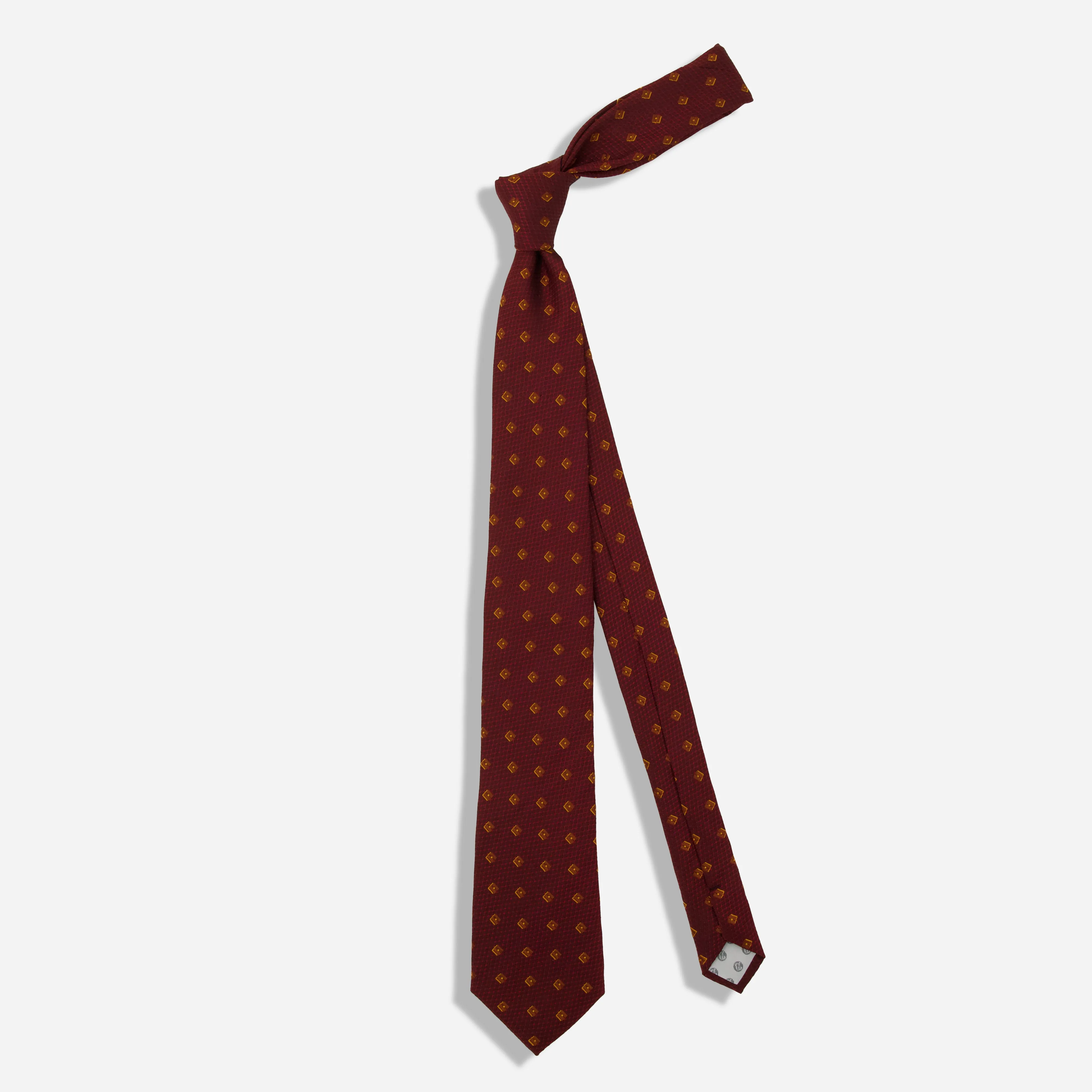 Wrightwood Geo Scatter Burgundy Tie