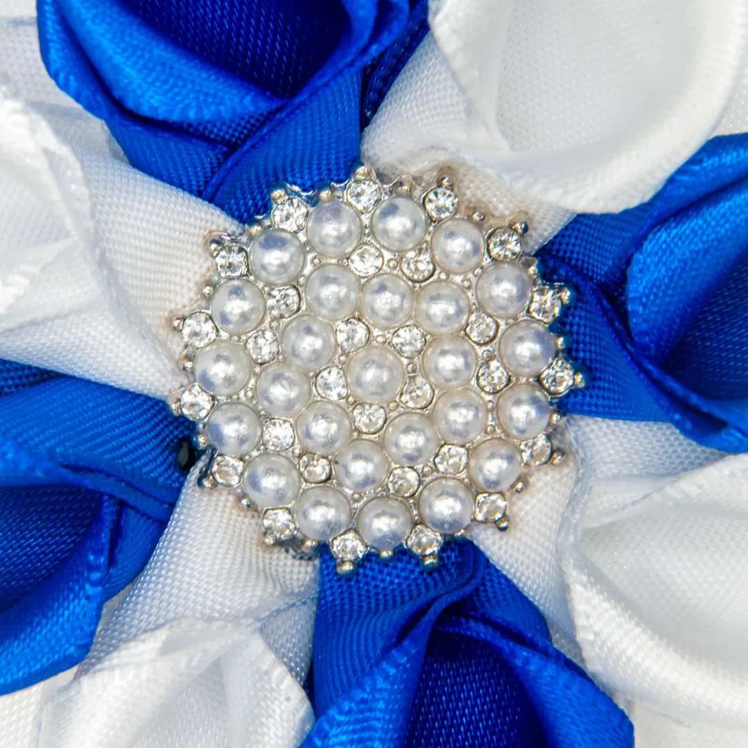 Zeta Phi Beta ΖΦΒ Silk Flower Brooch